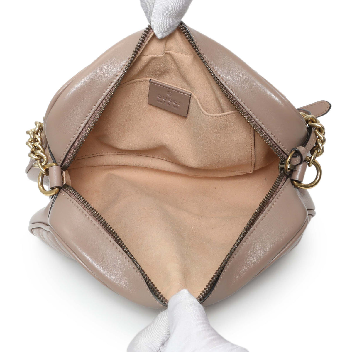 -6 items Thur Sep 3rd ⬆️- Gucci Porcelain Rose Calfskin Matelasse Small GG Marmont Chain Shoulder Bag Handbags Gucci