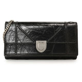 Christian Dior Black Patent Diorama Croisiere Chain Wallet