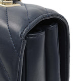 Chanel Blue Chevron Quilted Lambskin Medium Trendy CC Dual Handle Flap Bag Handbags Chanel