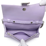 Balenciaga Lilac Shiny Calfskin Crocodile Embossed Hourglass Chain Bag Handbags Balenciaga