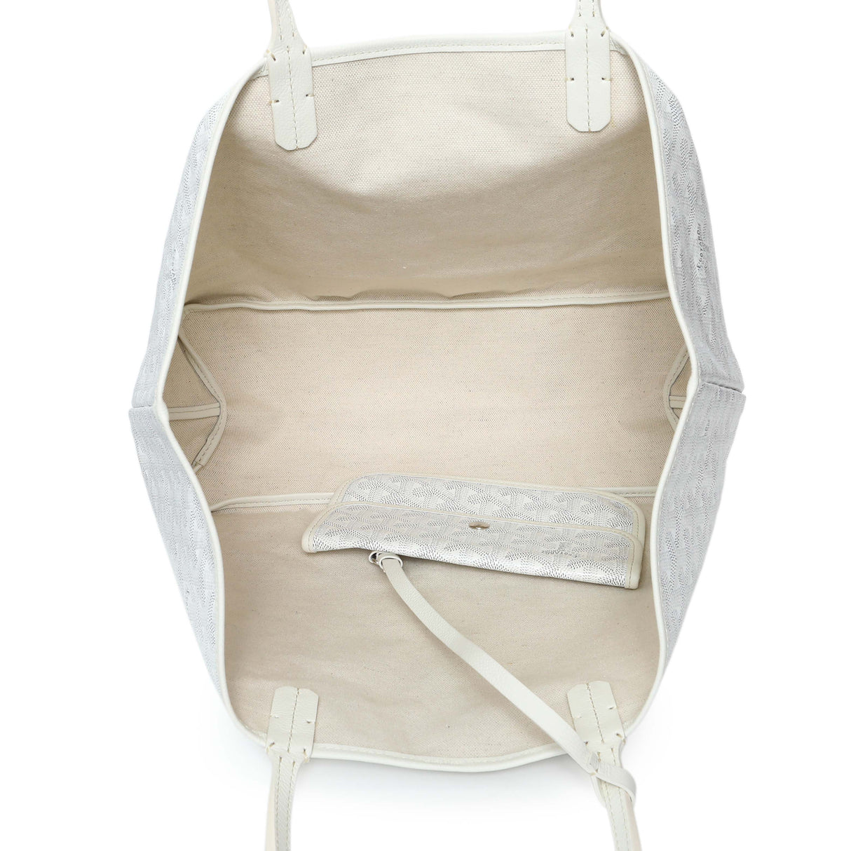 Goyard White Goyardine Saint Louis PM