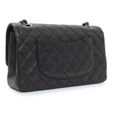 Chanel Black Quilted Caviar Medium Classic Double Flap Handbags Chanel