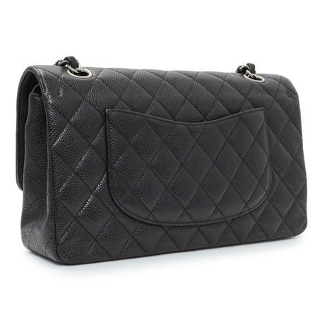 Chanel Black Quilted Caviar Medium Classic Double Flap