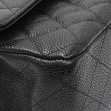 Chanel Black Quilted Caviar Medium Classic Double Flap Handbags Chanel