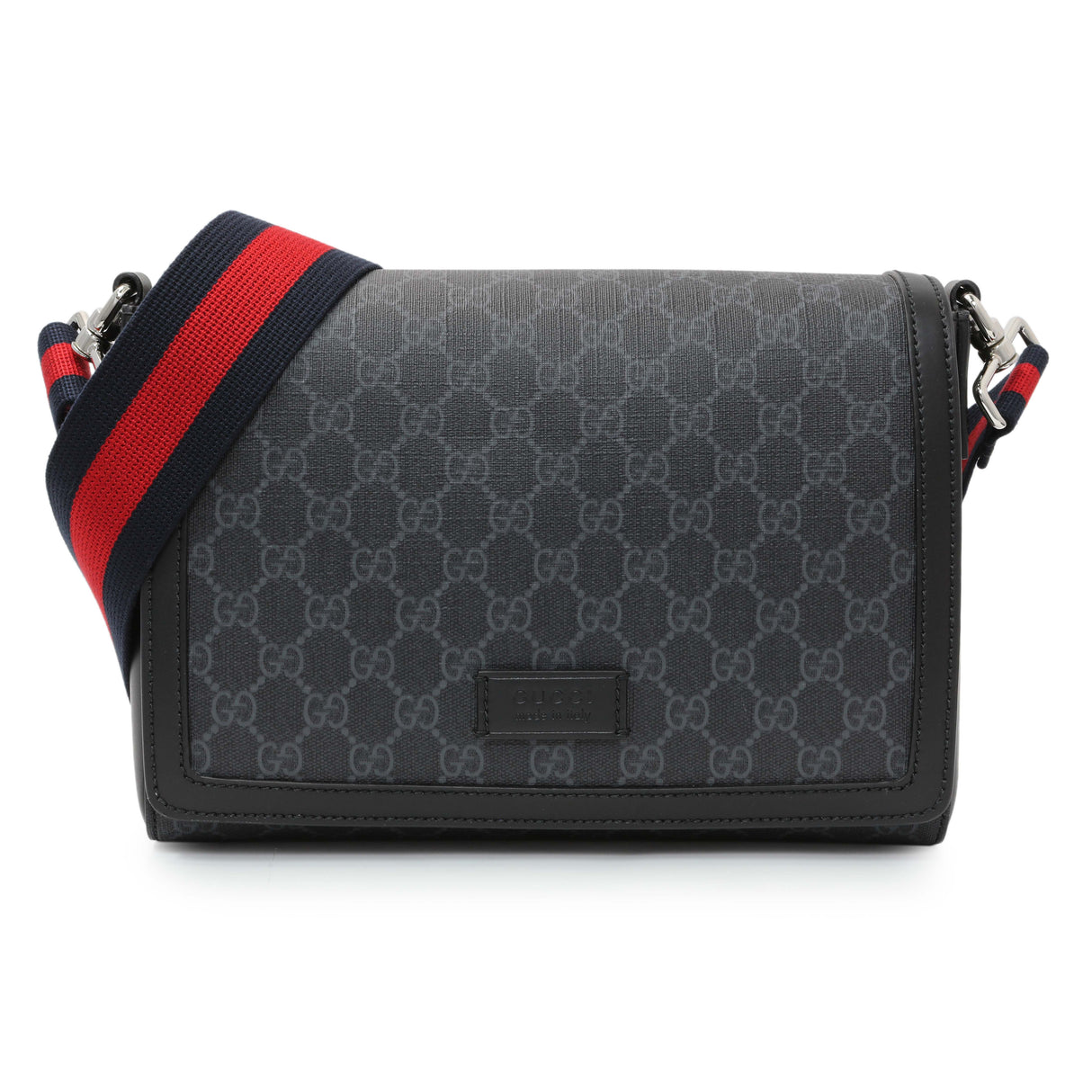 Gucci Black GG Supreme Monogram Medium Crossbody Messenger