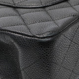 Chanel Black Quilted Caviar Medium Classic Double Flap Handbags Chanel