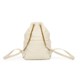 Saint Laurent Cream Lambskin Matelasse Monogram Joe Backpack