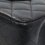 Chanel Black Quilted Caviar Medium Classic Double Flap Handbags Chanel