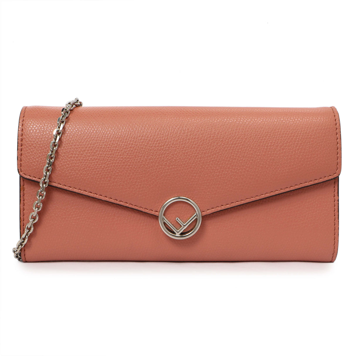 Fendi Pink Vitello Cruise F is Fendi Continental Envelope Wallet on Chain