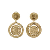 Chanel Round CC Coin Clip On Earrings