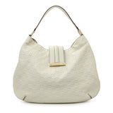 Gucci White Guccissima Large New Ladies Web Hobo Handbags Gucci