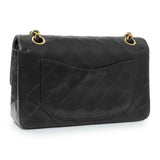 Chanel Black Quilted Lambskin Vintage Small Double Flap Handbags Chanel