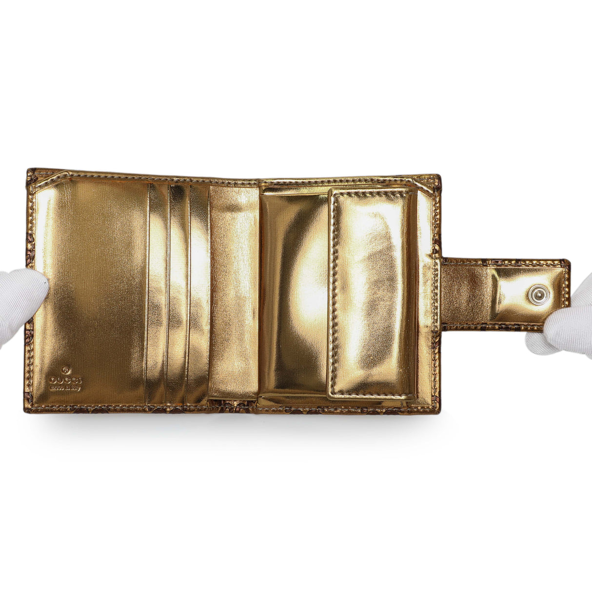 Gucci Bronze Guccissima Compact Wallet Accessories Gucci