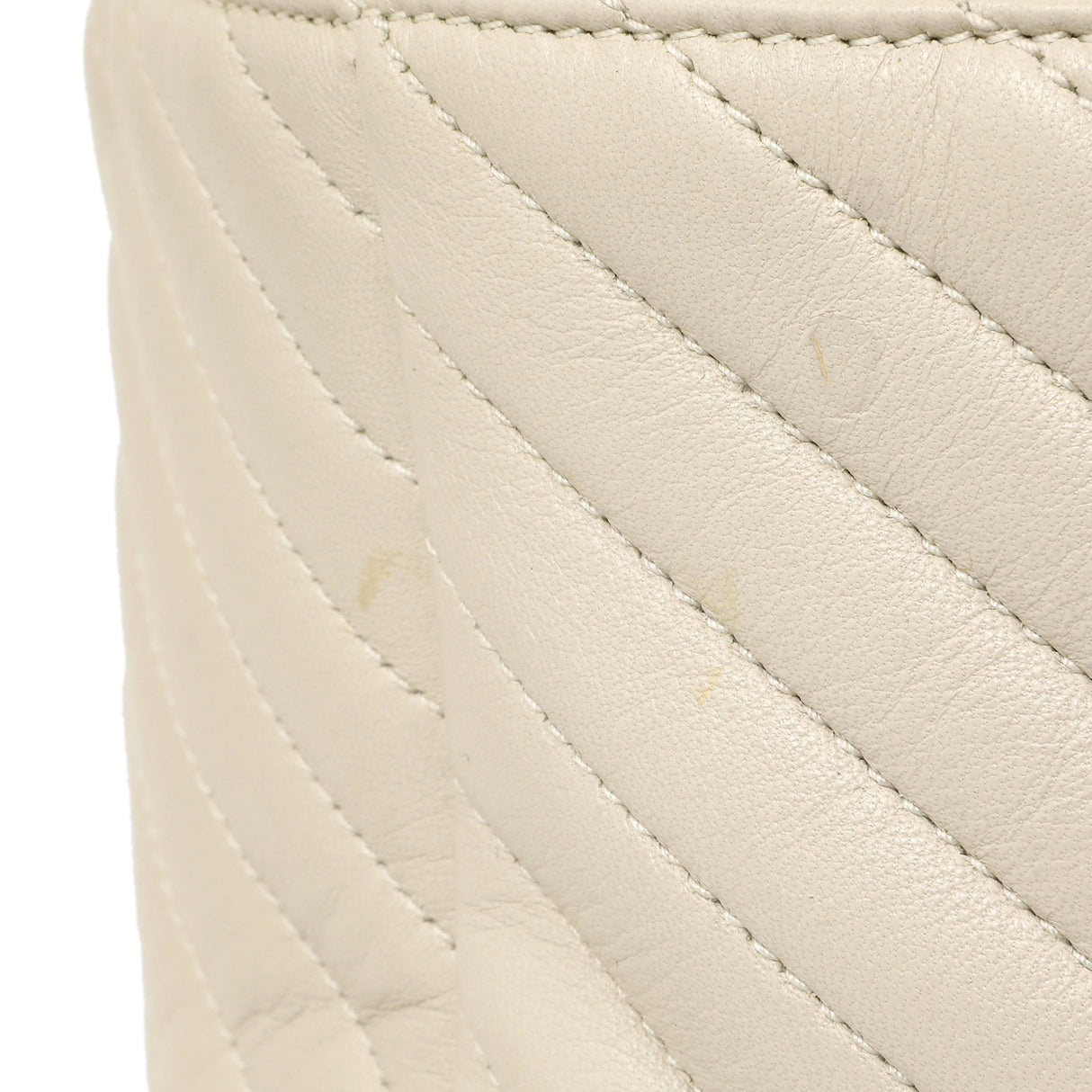 Saint Laurent Cream Lambskin Matelasse Monogram Joe Backpack