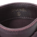 Chanel Purple Lambskin Quilted Card Holder Accessories Chanel