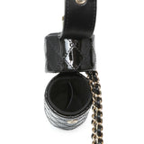 Chanel Black Patent Lipstick Case On Chain Accessories Chanel