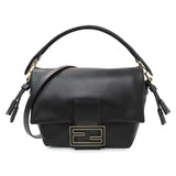 Fendi Black Calfskin Mamma Baguette