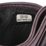 Chanel Purple Lambskin Quilted Card Holder Accessories Chanel