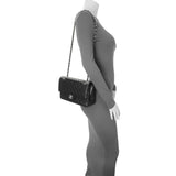 Chanel Black Quilted Caviar Medium Double Flap Handbags Chanel