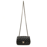 Chanel Black Quilted Lambskin Mini Rectangular Flap