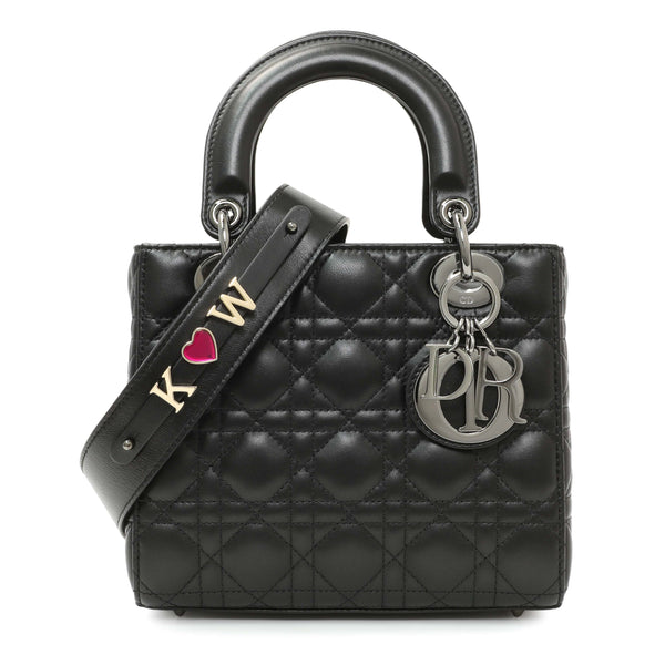 Christian Dior Black Lambskin Cannage Small My ABCDior Lady