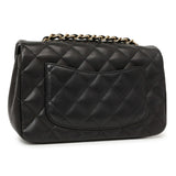 Chanel Black Quilted Lambskin Mini Rectangular Flap