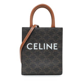 Celine Triomphe Canvas Calfskin Mini Vertical Cabas