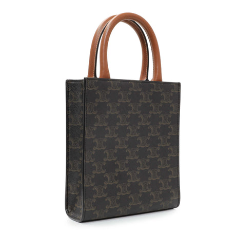 Celine Triomphe Canvas Calfskin Mini Vertical Cabas