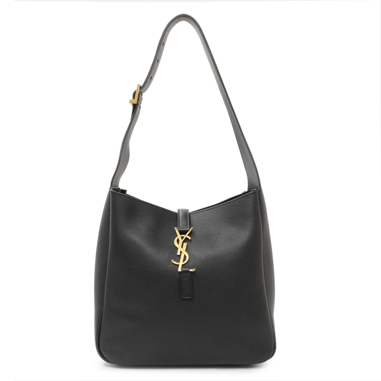 Saint Laurent Black Calfskin Small Le 5 A 7 Soft Hobo Handbags Saint Laurent