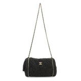 Chanel Black Tweed Coco Beach Expandable Barrel Bag