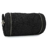 Chanel Black Tweed Coco Beach Expandable Barrel Bag