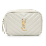 Saint Laurent Cream Calfskin Matelasse Monogram Lou Belt Bag Handbags Saint Laurent