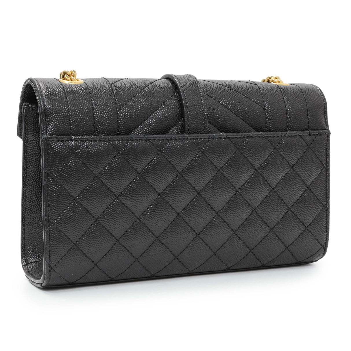 Saint Laurent Black Grain De Poudre Textured Mixed Matelasse Triquilt Small Monogram Satchel Handbags Saint Laurent