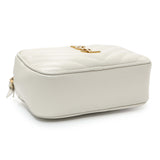 Saint Laurent Cream Calfskin Matelasse Monogram Lou Belt Bag Handbags Saint Laurent
