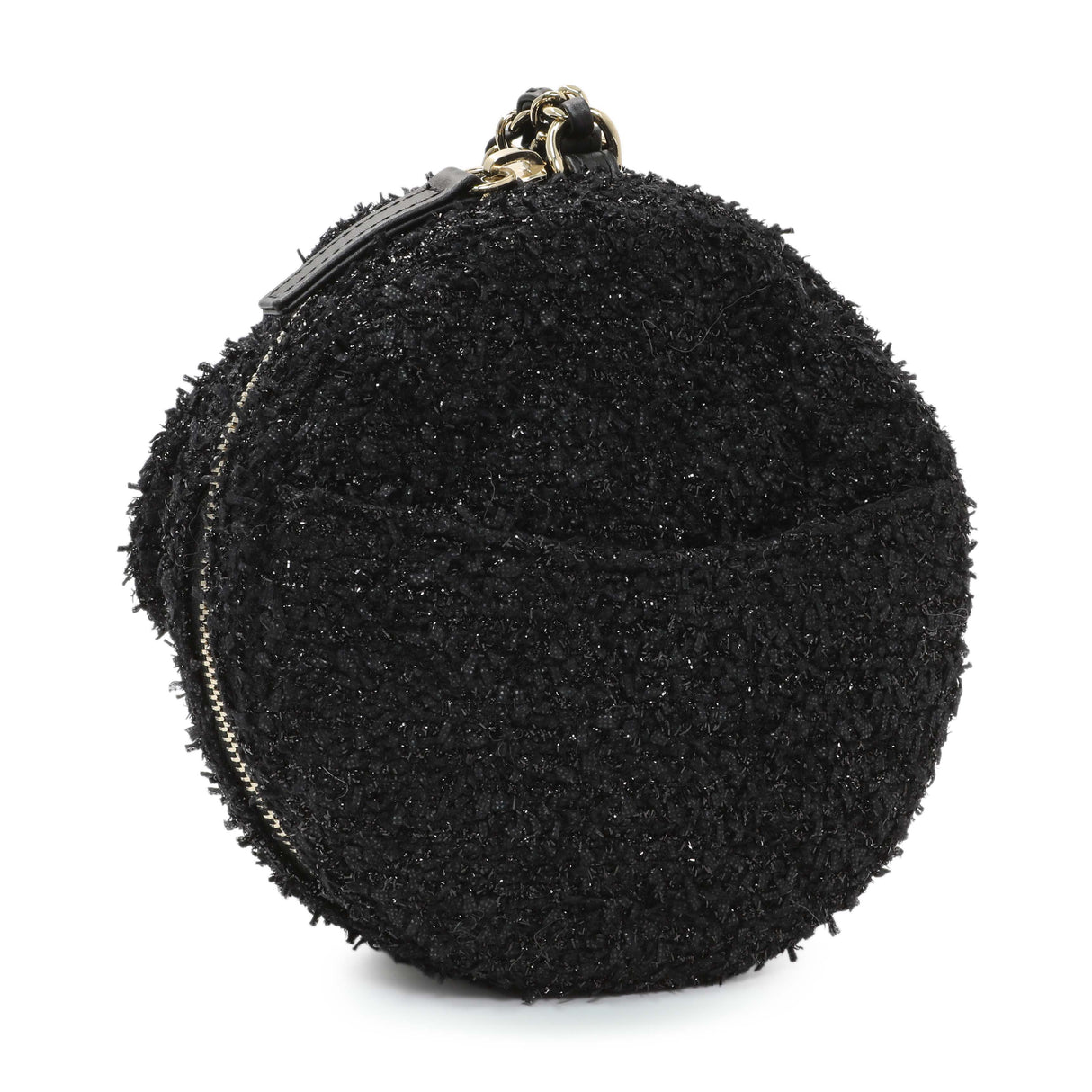 Chanel Black Tweed Coco Beach Expandable Barrel Bag