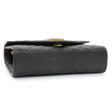 Saint Laurent Black Grain De Poudre Textured Mixed Matelasse Triquilt Small Monogram Satchel Handbags Saint Laurent
