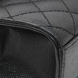Saint Laurent Black Grain De Poudre Textured Mixed Matelasse Triquilt Small Monogram Satchel Handbags Saint Laurent