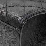 Saint Laurent Black Grain De Poudre Textured Mixed Matelasse Triquilt Small Monogram Satchel Handbags Saint Laurent