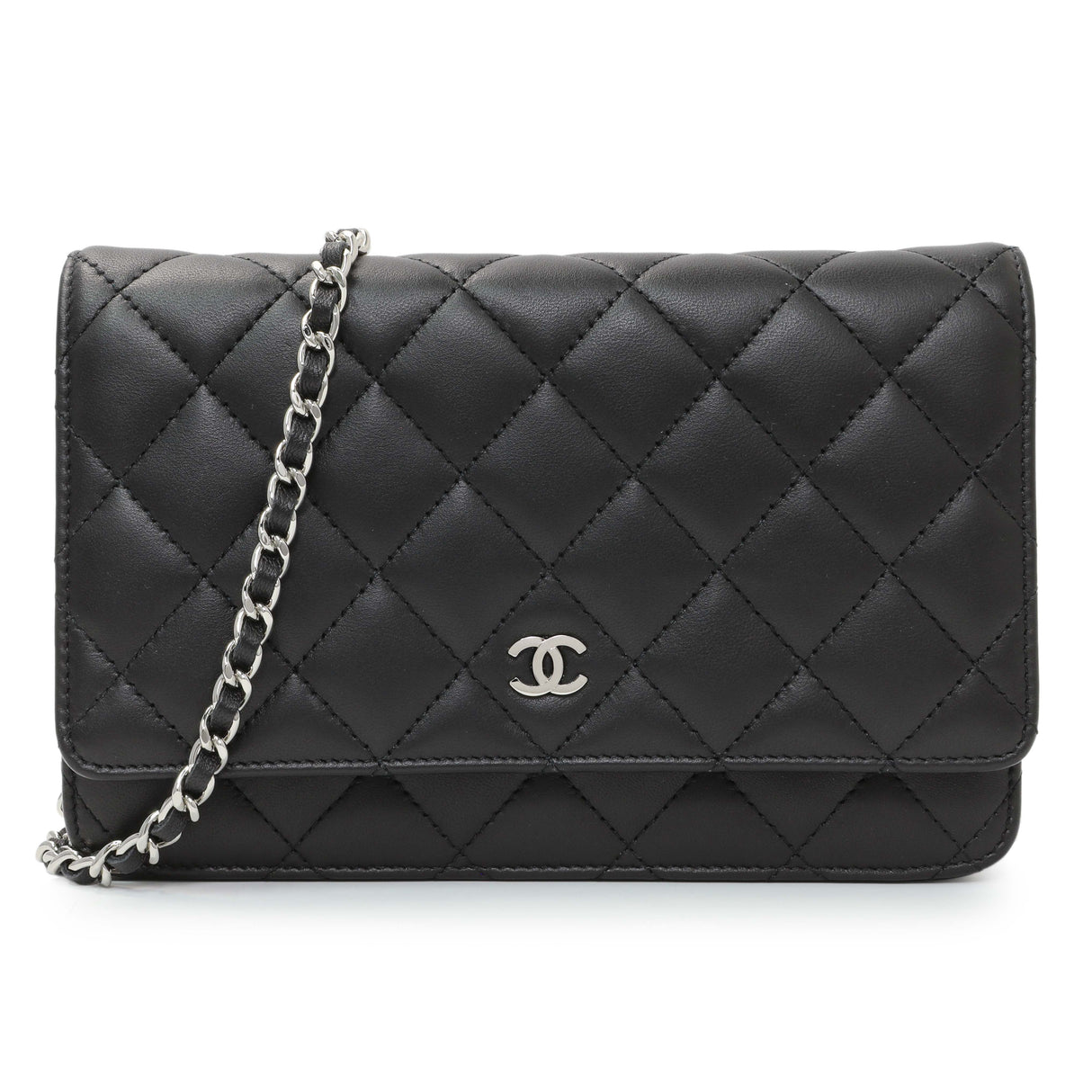 Chanel Black Quilted Lambskin Wallet on Chain Handbags Chanel