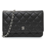 Chanel Black Quilted Lambskin Wallet on Chain Handbags Chanel