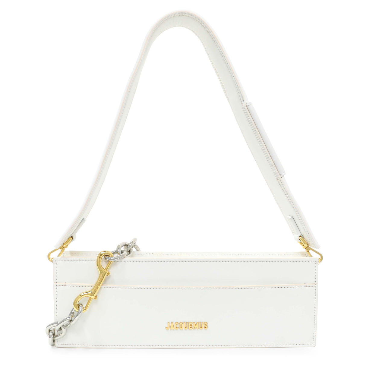 Jacquemus White Calfskin Le Ciuciu Satchel