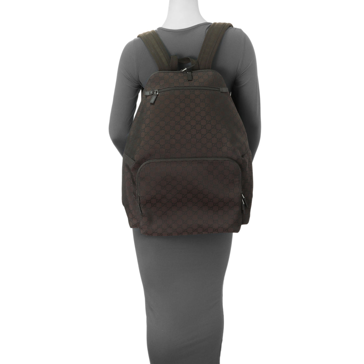 Gucci Brown Monogram Nylon Day Backpack Handbags Gucci