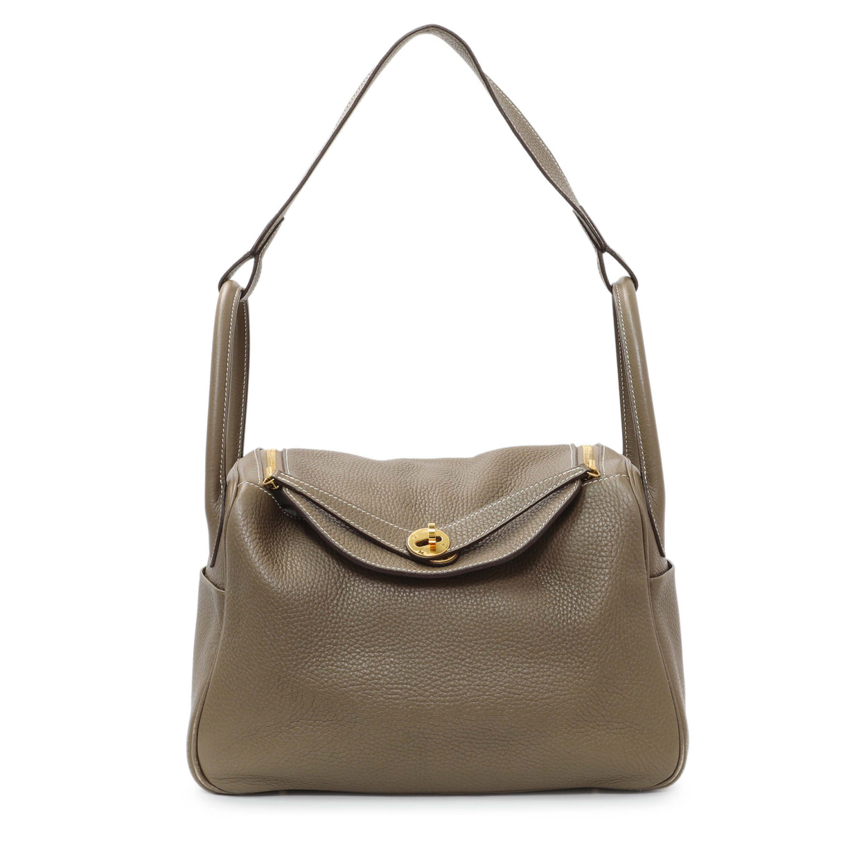 Hermes Etoupe Taurillon Clemence Lindy 30