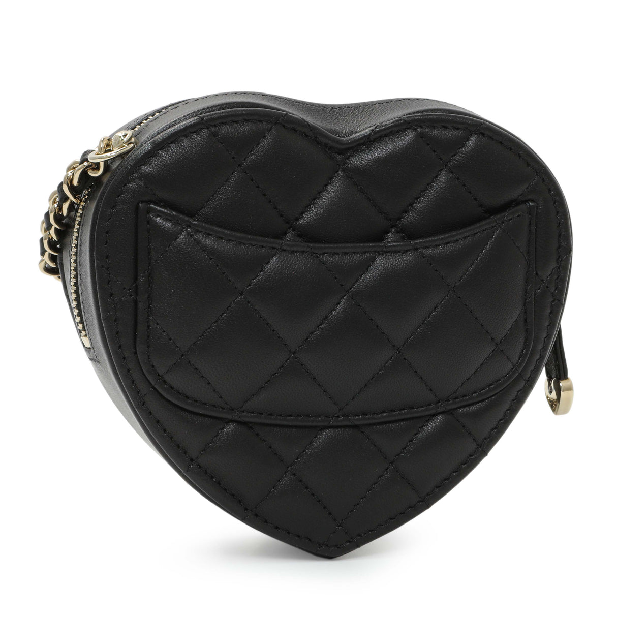 Chanel Quilted Lambskin CC In Love Heart Clutch With Chain Handbags Chanel