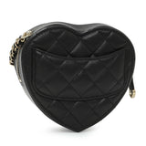 Chanel Quilted Lambskin CC In Love Heart Clutch With Chain Handbags Chanel