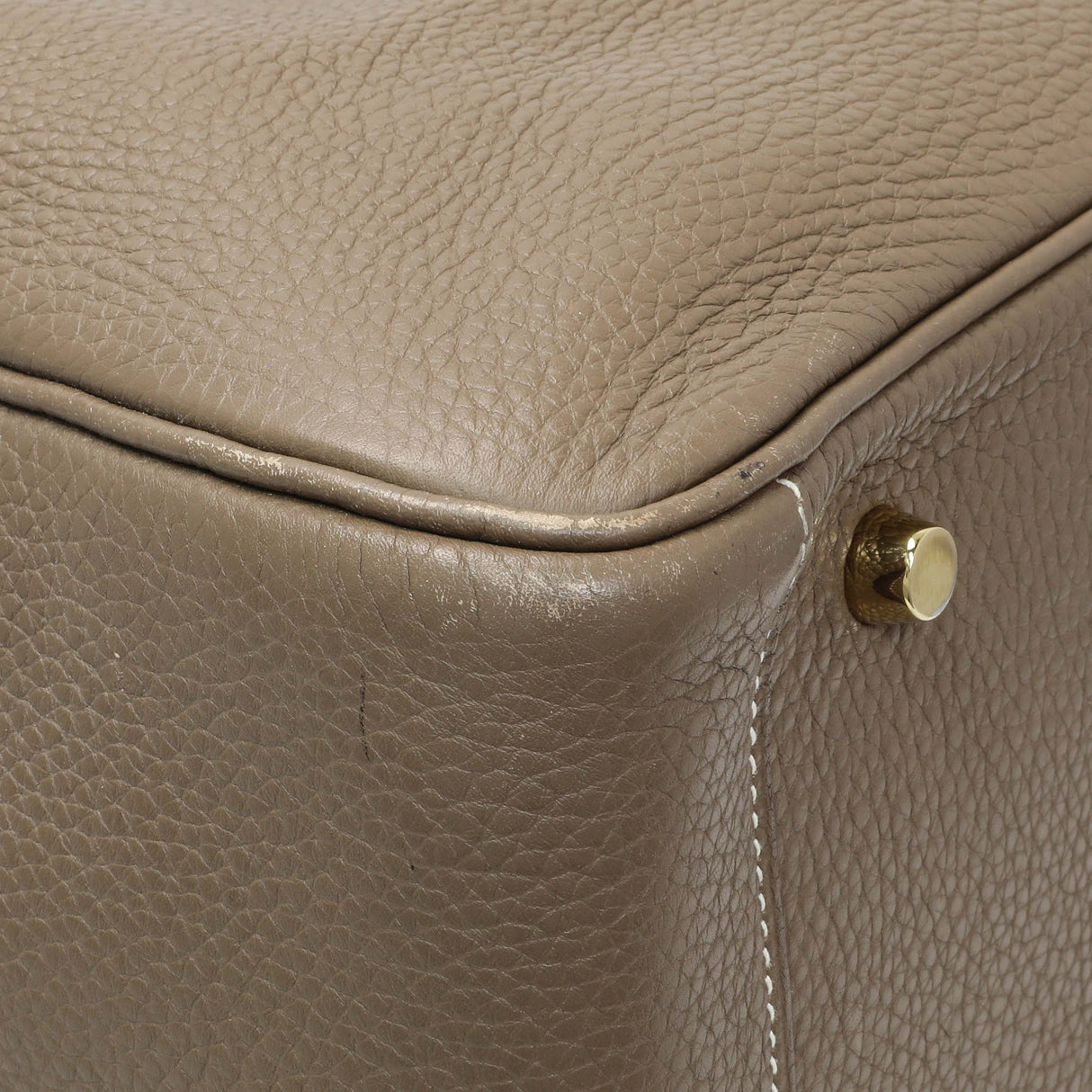 Hermes Etoupe Taurillon Clemence Lindy 30