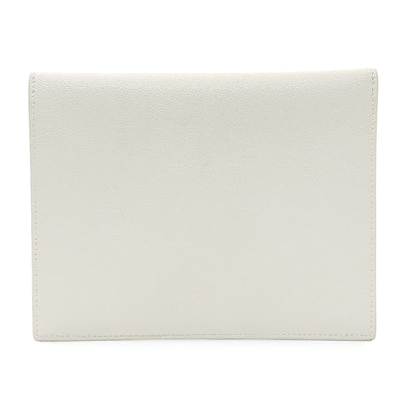 Saint Laurent White Grain De Poudre Uptown Baby Pouch Accessories Saint Laurent
