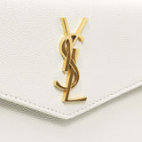 Saint Laurent White Grain De Poudre Uptown Baby Pouch Accessories Saint Laurent