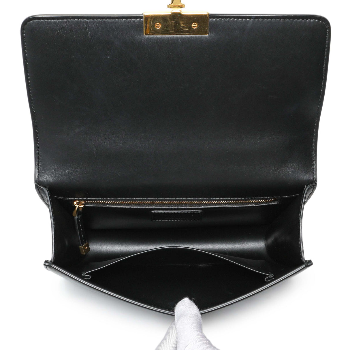 Christian Dior Black Smooth Calfskin 30 Montaigne Flap Bag Handbags Christian Dior