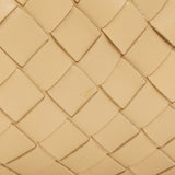 Bottega Veneta Almond Nappa Maxi Intrecciato The Pouch Oversized Clutch Handbags Bottega Veneta